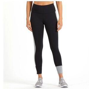 Vuori Origin Two-Tone Legging in Black/Grey: S